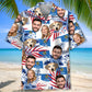 Oklahoma Family Custom Photo Face Hawaiian Shirt