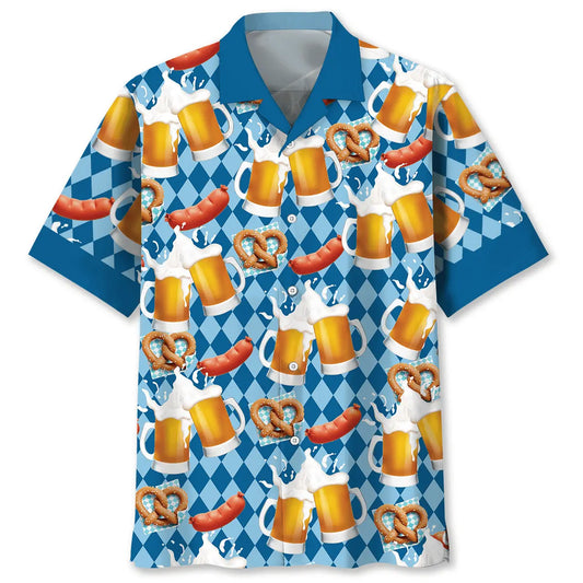 Hawaiian Shirt / Adults / S Oktoberfest Funny Drinking Beer Hawaiian Shirt