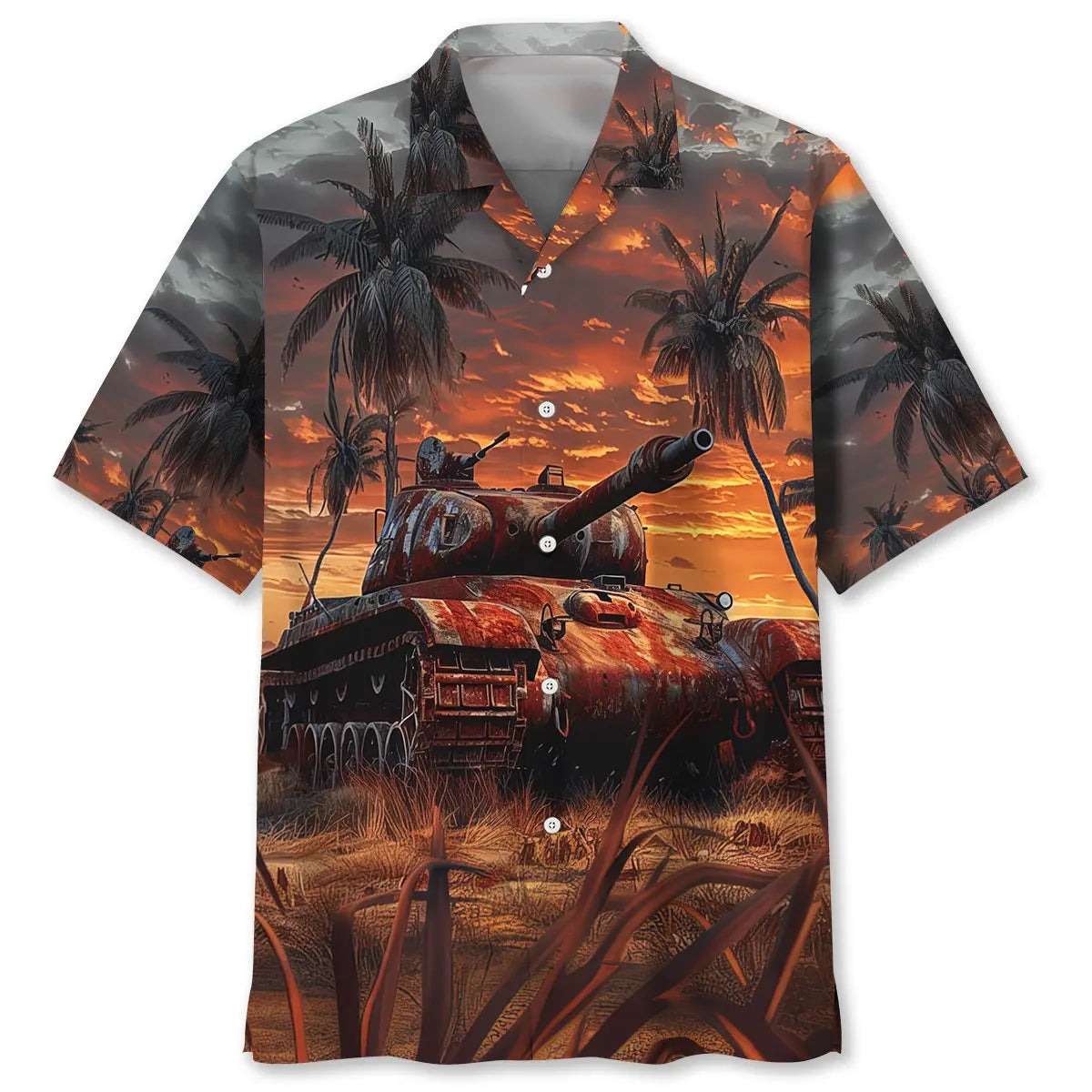 Hawaiian Shirt / Adults / S Old Soldier Tank Hawaiian Shirt