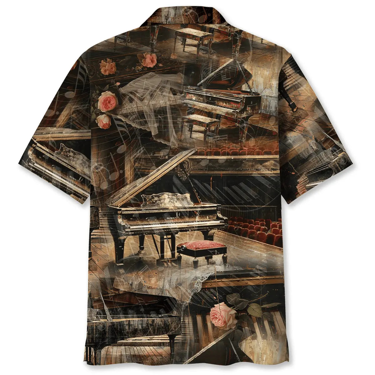 Old Vintage Piano Hawaiian Shirt