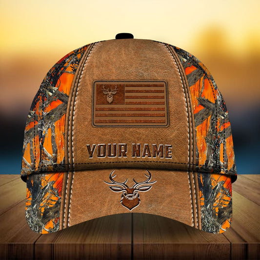 Premium Deer Hunting Leather Personalized – Classic Cap