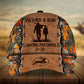 Orange / One Size Premium Loralle Father And Son Hunting Classic Cap 3D Multicolor Personalized CAPC02DUC130222 - Owls Matrix LTD