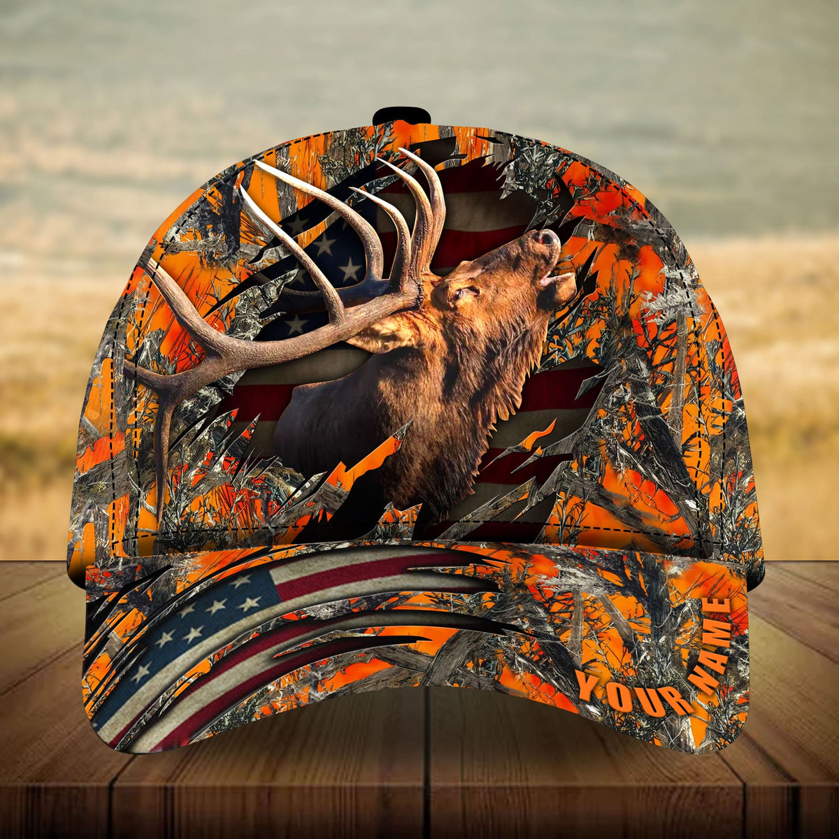 Elk Hunting Multicolor Personalized – Classic Cap