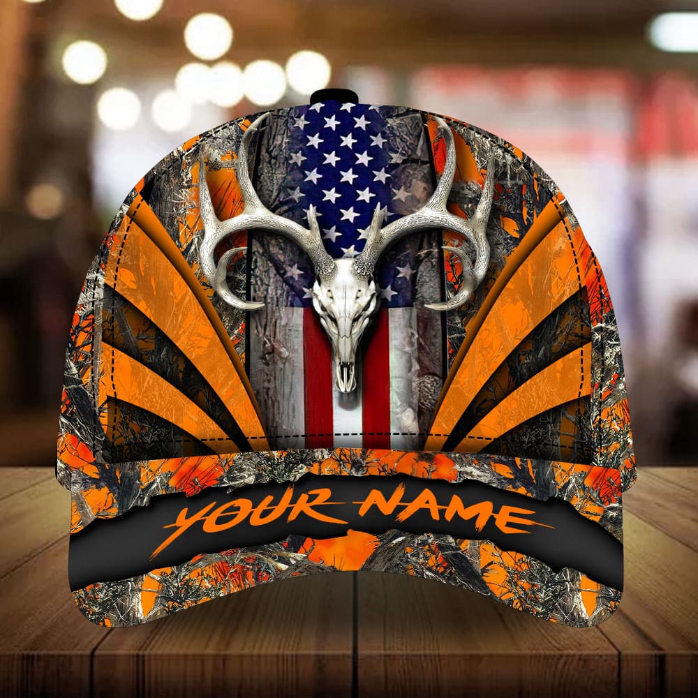 New Skull Deer Hunting Personalized – Classic Cap