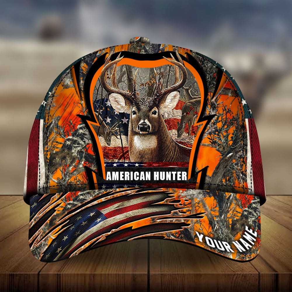 Premium American Hunter Deer Hunting Personalized – Classic Cap