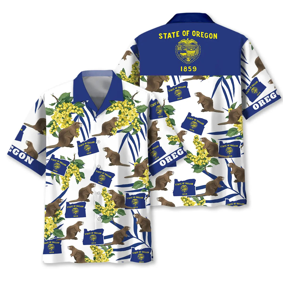 Hawaiian Shirt / Adults / S Oregon Proud Hawaiian Shirt