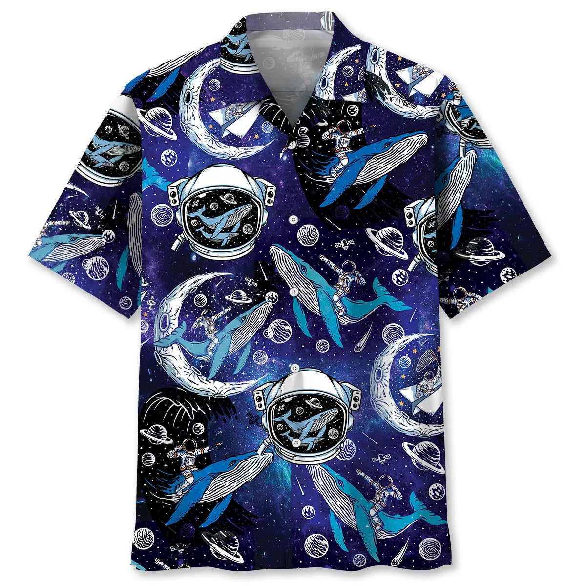 Hawaiian Shirt / Adults / S Outer Space Whale Hawaiian Shirt