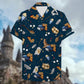 Owl and Scarf Seamless Pattern Unisex Hawaiian Shirt Aloha Shirt Summer Vibe Gifts for Fans