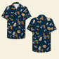 Hawaiian Shirt / Adults / S Owl and Scarf Seamless Pattern Unisex Hawaiian Shirt Aloha Shirt Summer Vibe Gifts for Fans