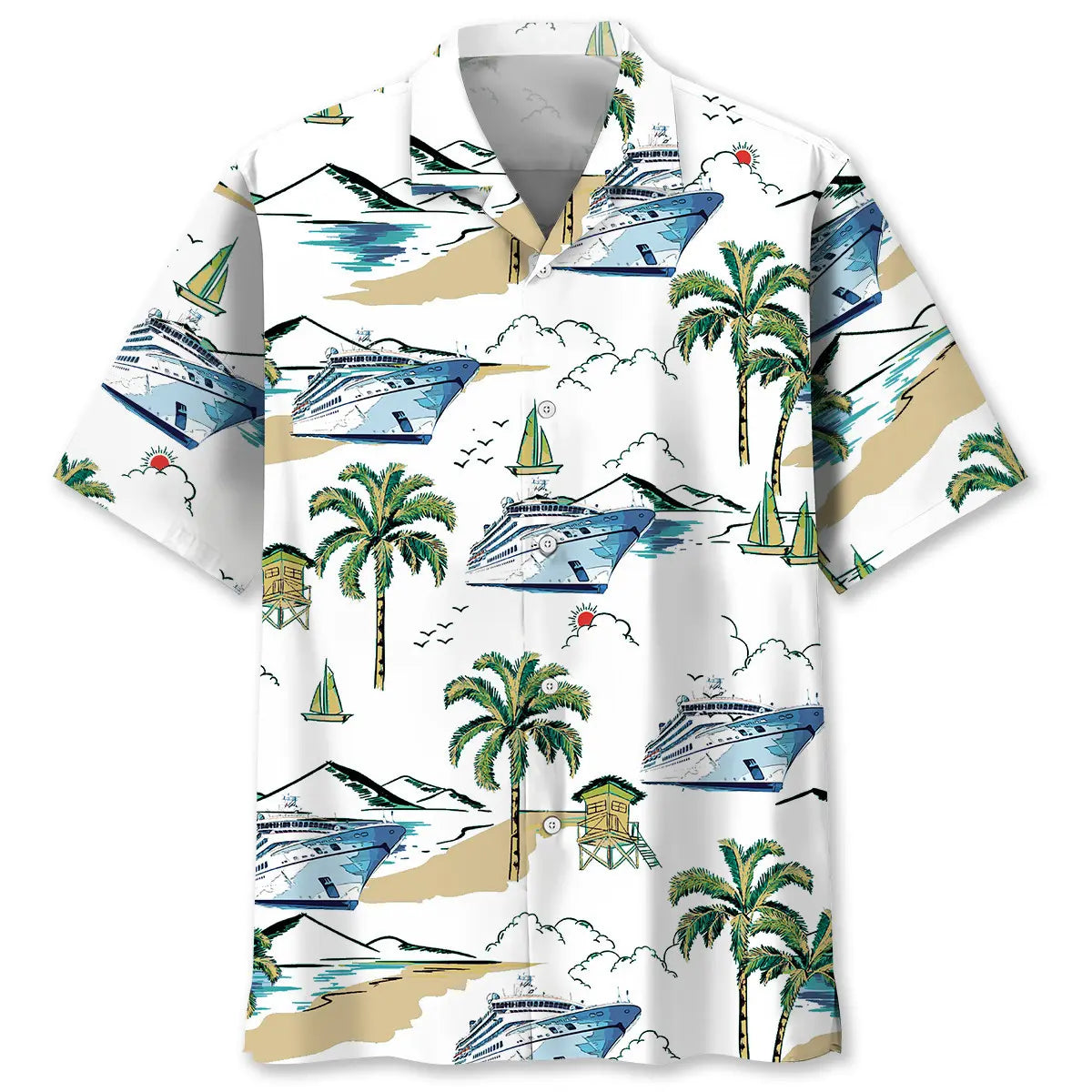 Hawaiian Shirt / Adults / S Palm Family Cruise Hawaiian Shirt