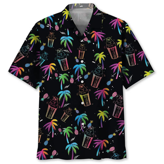 Hawaiian Shirt / Adults / S Palm Tree Shaker Bartender Hawaiian Shirt