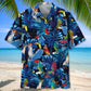 Parrot Blue Tropical Hawaiian Shirt
