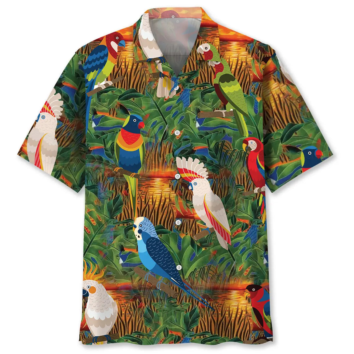 Hawaiian Shirt / Adults / S Parrot Sunset Marsh Hawaiian Shirt