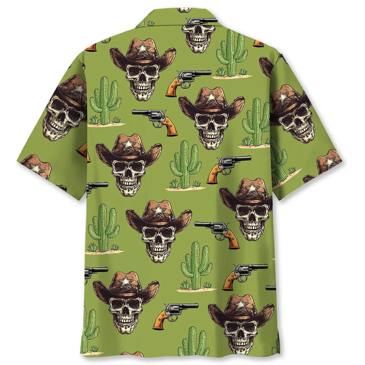 Pastel Green Cowboy Hawaiian Shirt
