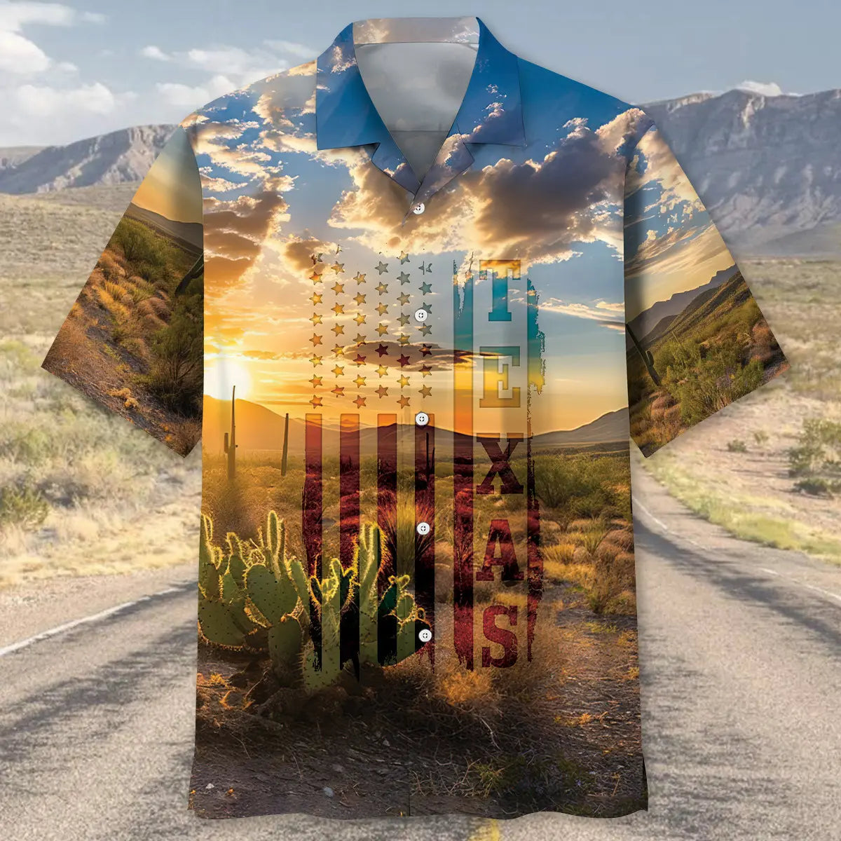 Patriotic America Texas Scene Hawaiian Shirt