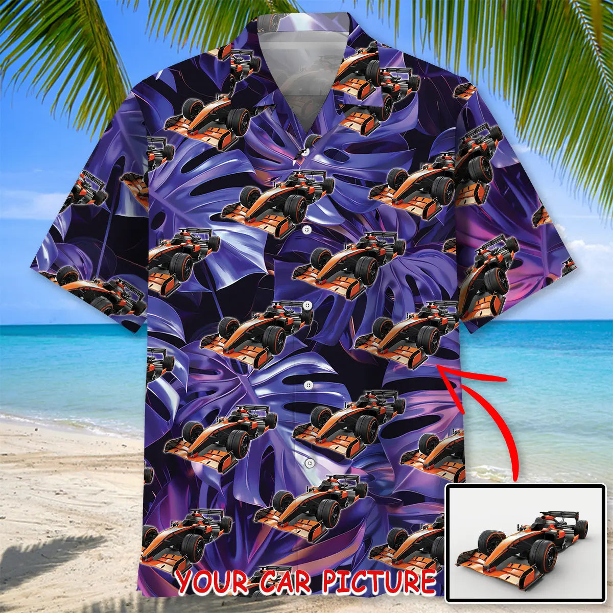Hawaiian Shirt / Adults / S Personalized Car Collection Tropical Hawaiian Shirt