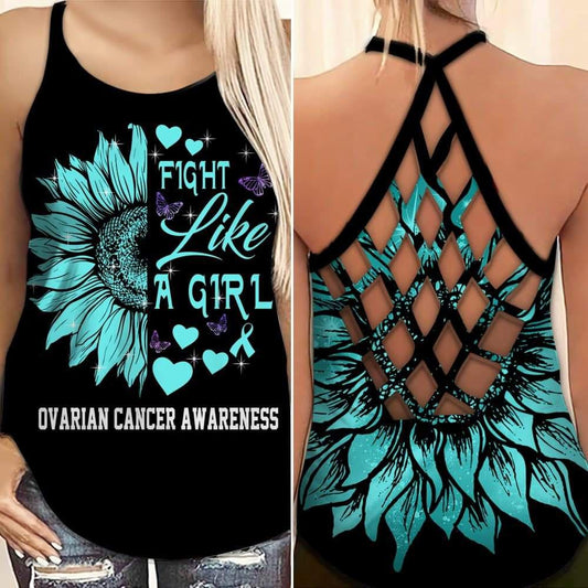 Ovarian Cancer Awareness Fight Like A Girl – Hollow Tank Top