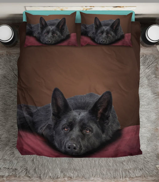Dog Black Sleeping Cute Bedding Cover For Pet Lover Bedroom Decor