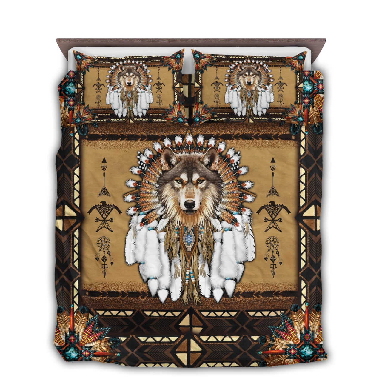 Native American Peaceful Bedding Cover For Southwestern Bedroom Decor