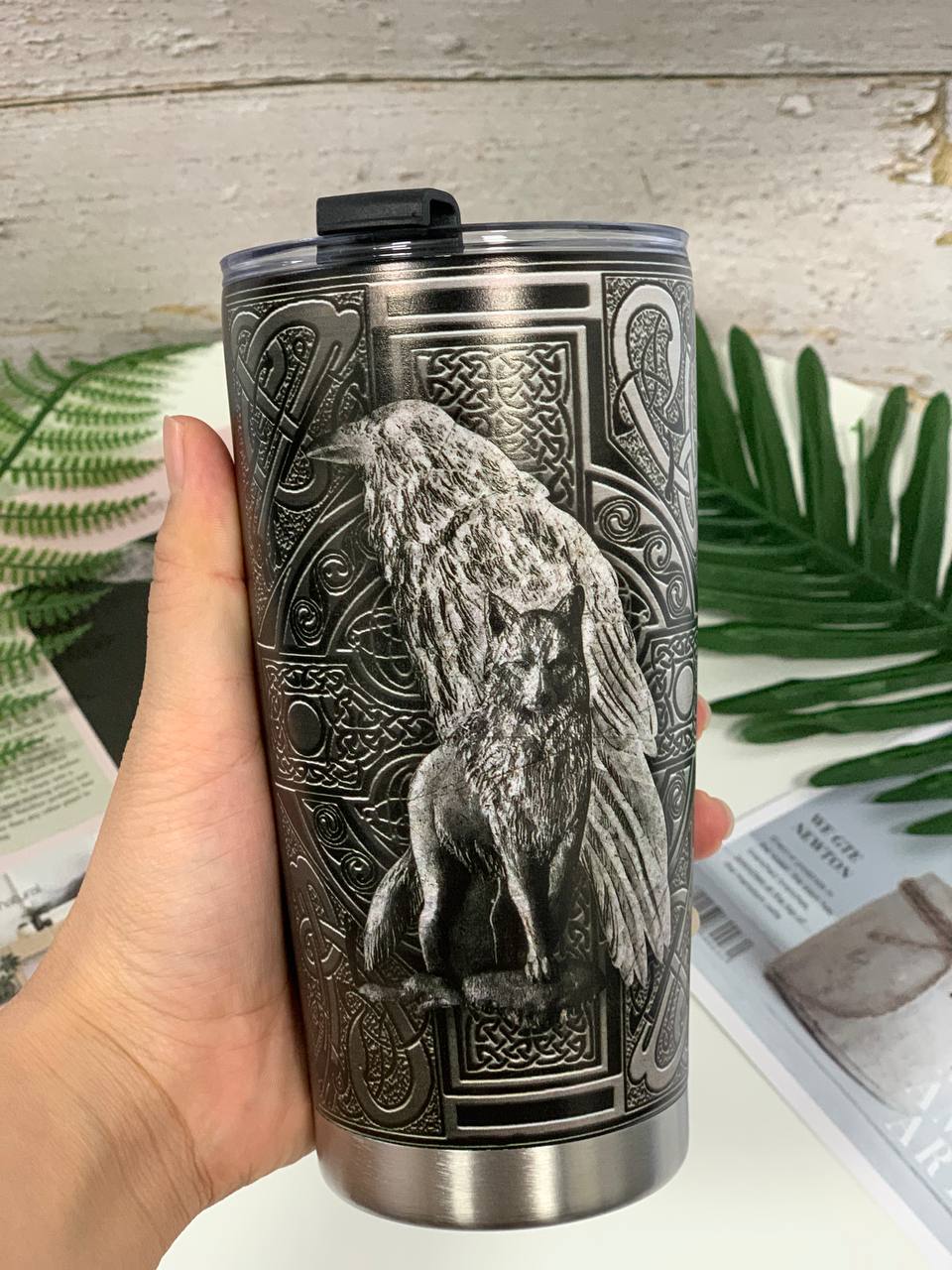 Viking Warrior Personalized 20 Oz Tumbler For Hot Cold Drinks And Travel