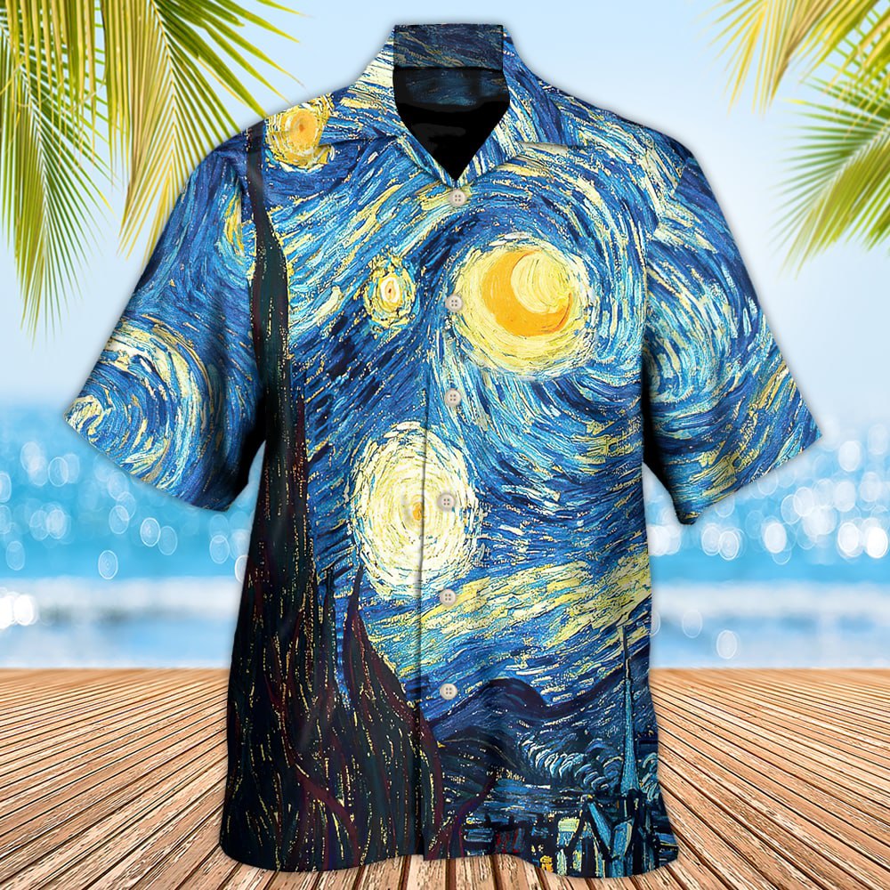 Colorful Starry Night Inspired Art – Hawaiian Shirt