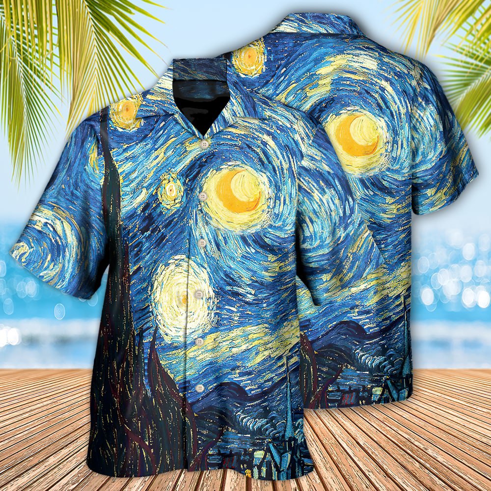 Colorful Starry Night Inspired Art – Hawaiian Shirt