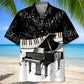 Piano Black &amp; White Hawaiian Shirt