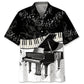 Hawaiian Shirt / Adults / S Piano Black &amp; White Hawaiian Shirt