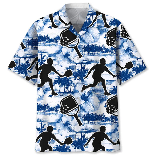 Hawaiian Shirt / Adults / S Pickleball Blue Nature Hawaiian Shirt