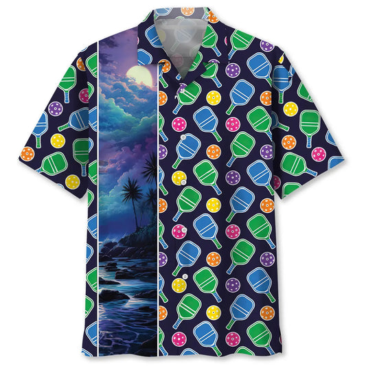 Hawaiian Shirt / Adults / S Pickleball Color Hawaiian Shirt