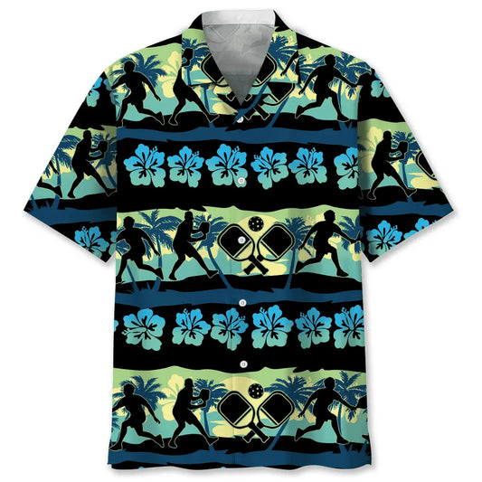 Hawaiian Shirt / Adults / S Pickleball Nature Beach Hawaiian Shirt