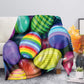 Colorful Easter Egg Pattern Flannel Blanket For Living Room And Bedroom Styling
