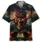 Hawaiian Shirt / Adults / S Pirate Skull Fire Hawaiian Shirt