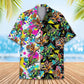 Hawaiian Shirt / Adults / S Retro Bigfoot Riding Dinosaur Unisex Hawaiian Shirt Aloha Shirt
