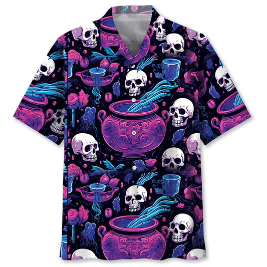 Hawaiian Shirt / Adults / S Poisoned Skull Hawaiian Shirt