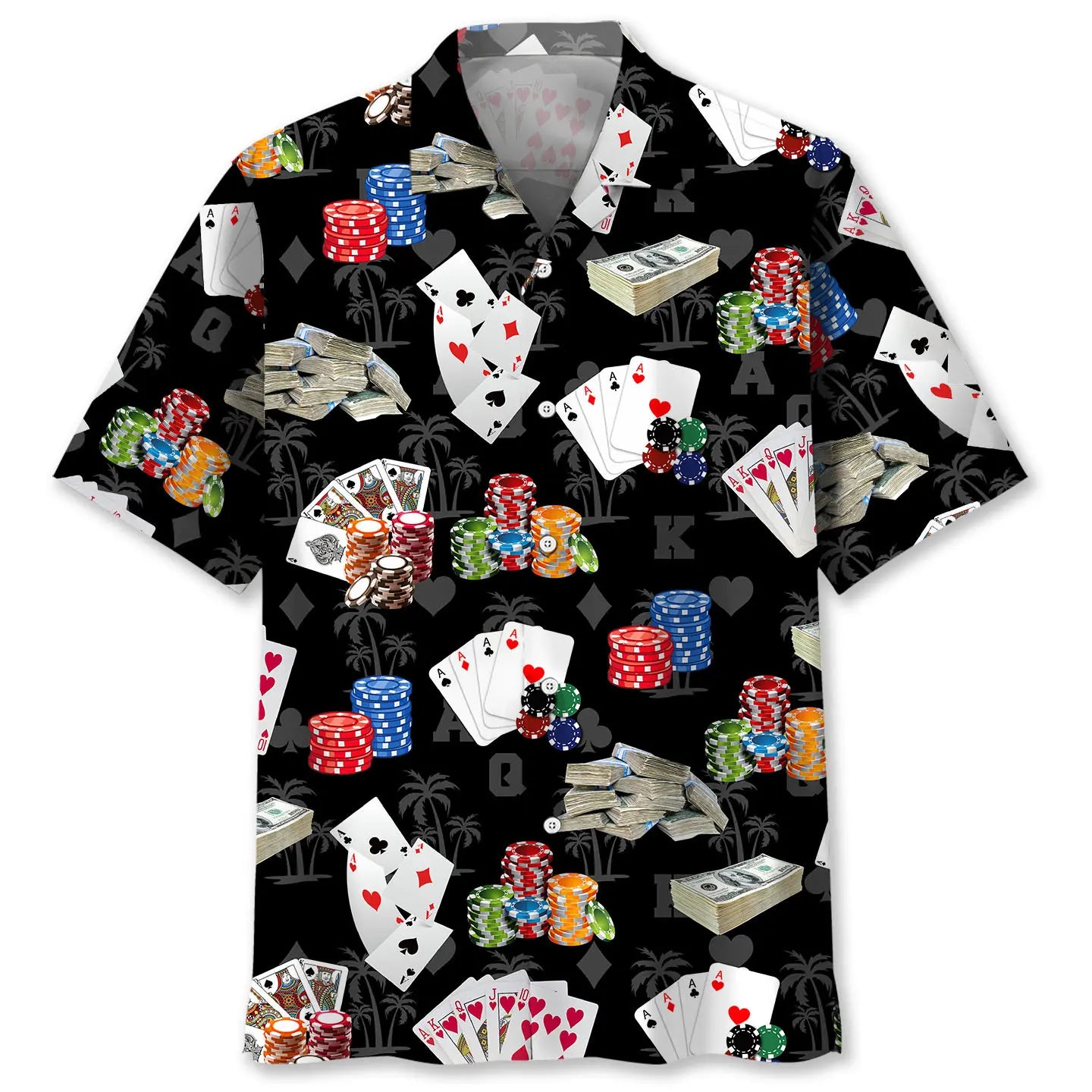 Hawaiian Shirt / Adults / S Poker Hawaiian Shirts for Men