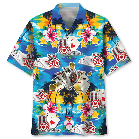 Hawaiian Shirt / Adults / S Poker Tropical Hawaiian Shirt