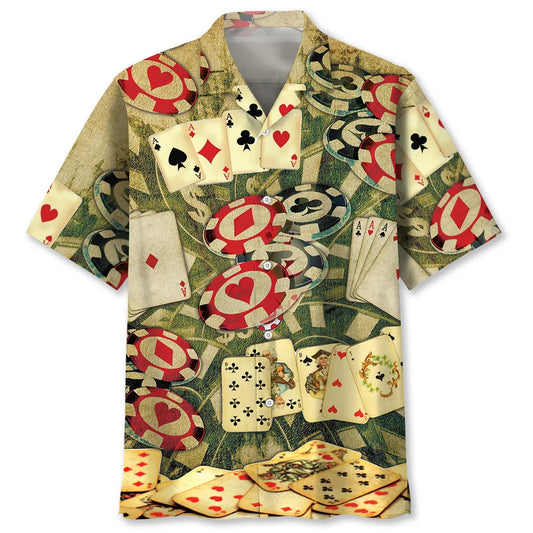 Hawaiian Shirt / Adults / S Poker Vintage Hawaiian Shirt