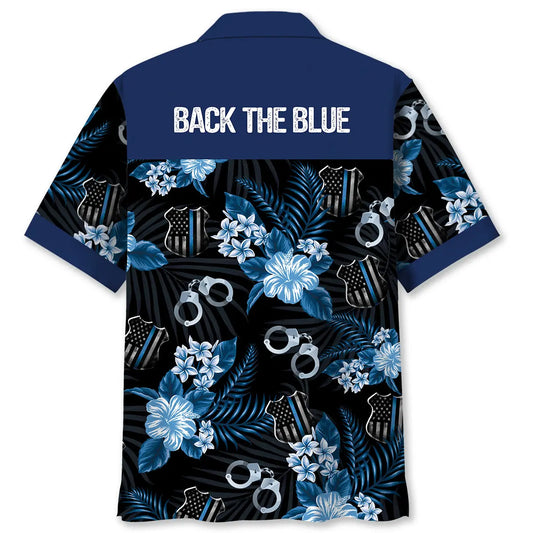 Hawaiian Shirt / Adults / S Police Back The Blue Hawaiian Shirt