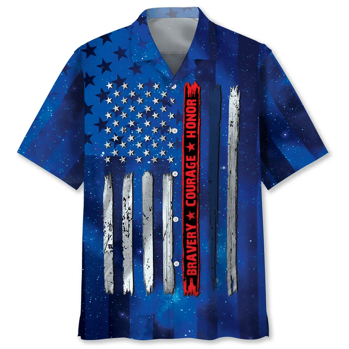Hawaiian Shirt / Adults / S Police Bravery Courage Hornor Hawaiian Shirt