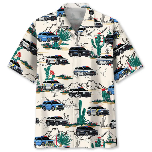 Hawaiian Shirt / Adults / S Police Cars Hawaiian Shirt