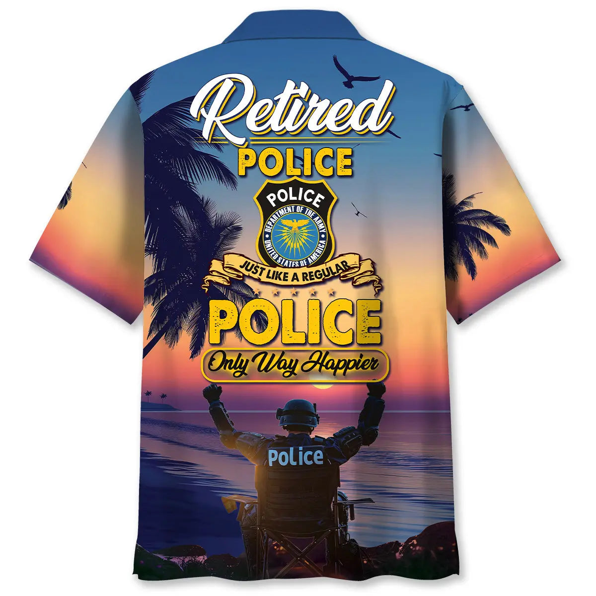 Hawaiian Shirt / Adults / S Police Retirement Hawaiian Shirt