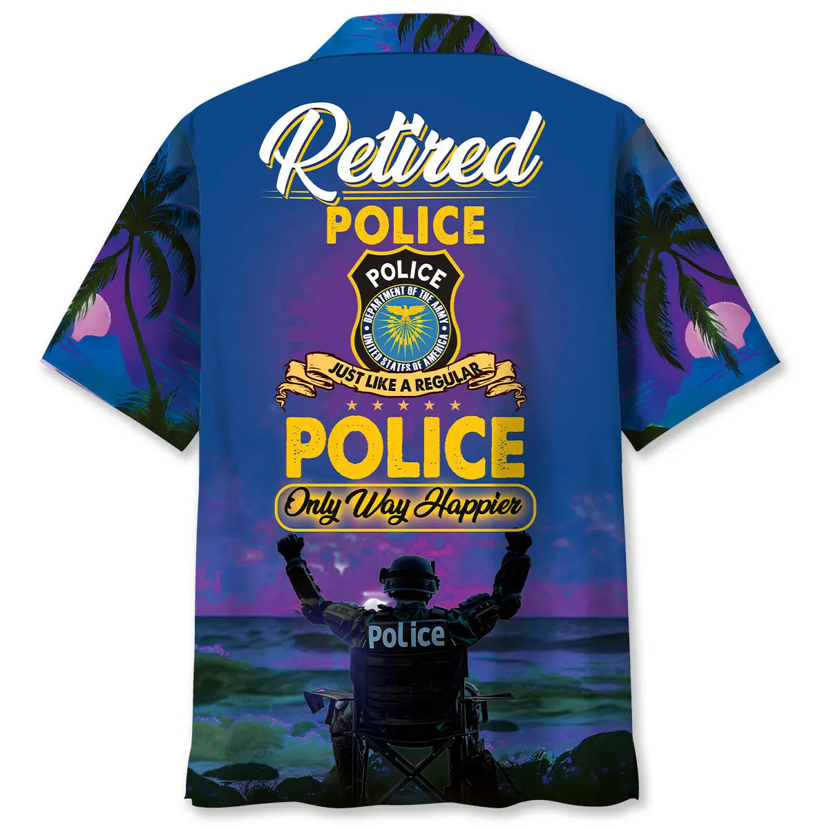 Hawaiian Shirt / Adults / S Police Retirement Life Hawaiian Shirt