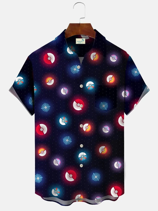 Hawaiian Shirt / Adults / S Polka Dot 3D Geometric Stereo Digital Printing Casual Hawaiian Shirt