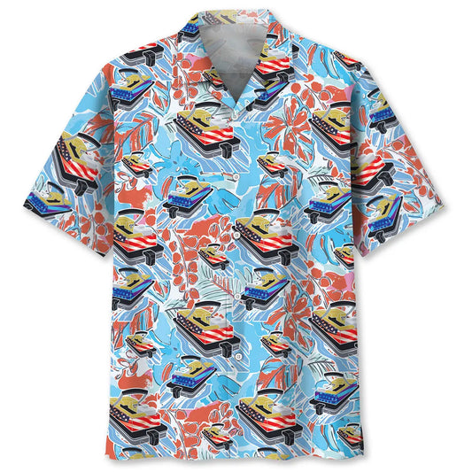 Hawaiian Shirt / Adults / S Pontoon American Flag Hawaiian Shirt