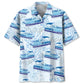 Hawaiian Shirt / Adults / S Pontoon Boat Blue Hawaiian Shirt