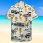 Pontoon Duck Unisex Hawaiian Shirt Aloha Shirt Summer Vibe Pontoon Boat &amp; Duck Pattern Fol7-Vd1