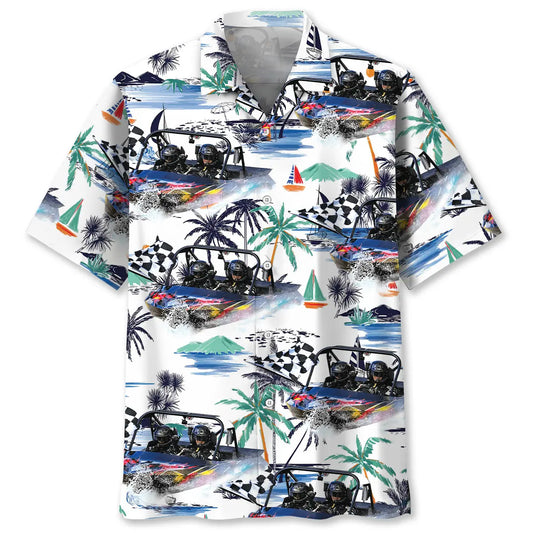 Hawaiian Shirt / Adults / S Power Boat Racing Hawaiian Shirt