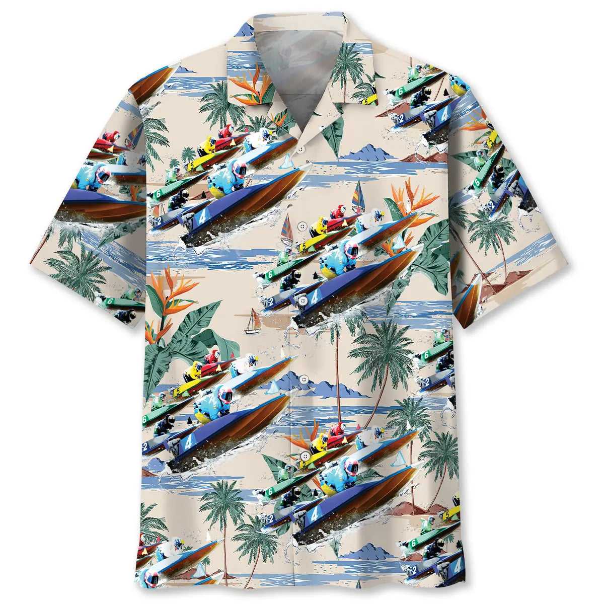 Hawaiian Shirt / Adults / S Power Boat Racing Hawaiian Shirt