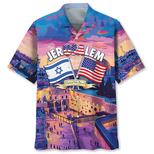 Hawaiian Shirt / Adults / S Pray for Jerusalem Hawaiian Shirt